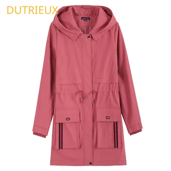 DUTRIEUX 2022 Новая весеннеЗимняя женская теплая Ветрозащитная куртка с длинным рукавом, пальто, модные женские длинные пальто