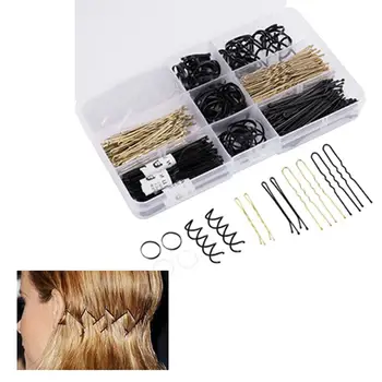 Набор из 343 металлических заколок для волос Заколки для удобного ношения Резинка для волос Спиральные заколки для волос Сделай сам свою прическу